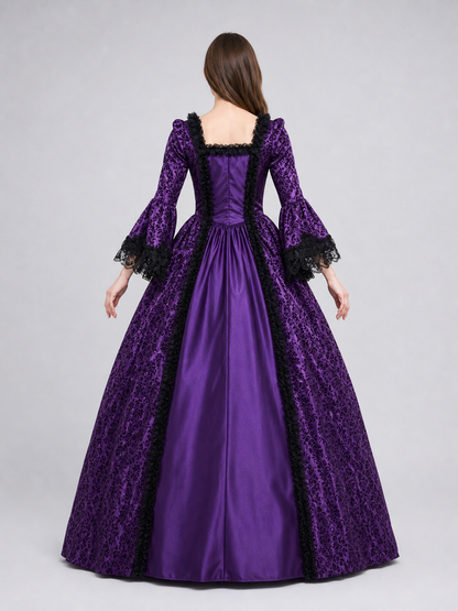 Gothic Historical Dress with Wide Sleeves