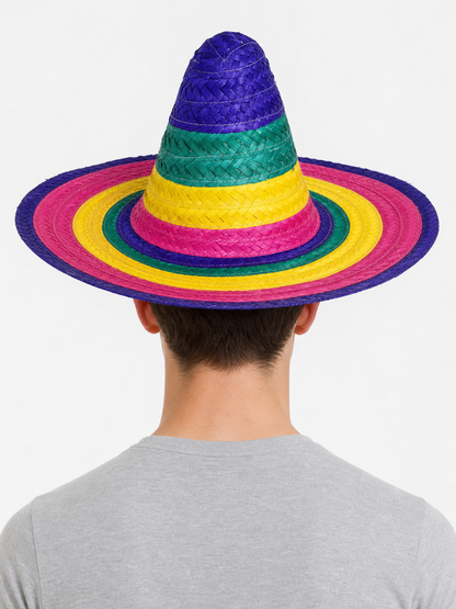 Purple Wide-Brim Carnival Hat
