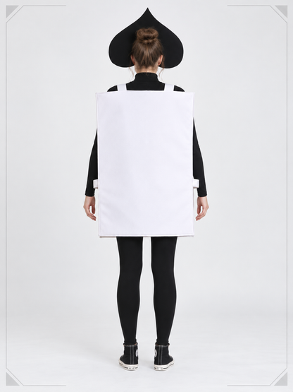 Playing Card Costume with Spade Symbol