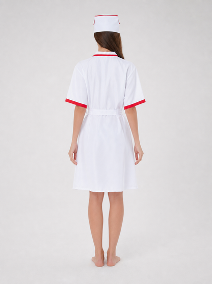 Medical-Themed Costume with Dress and Cap