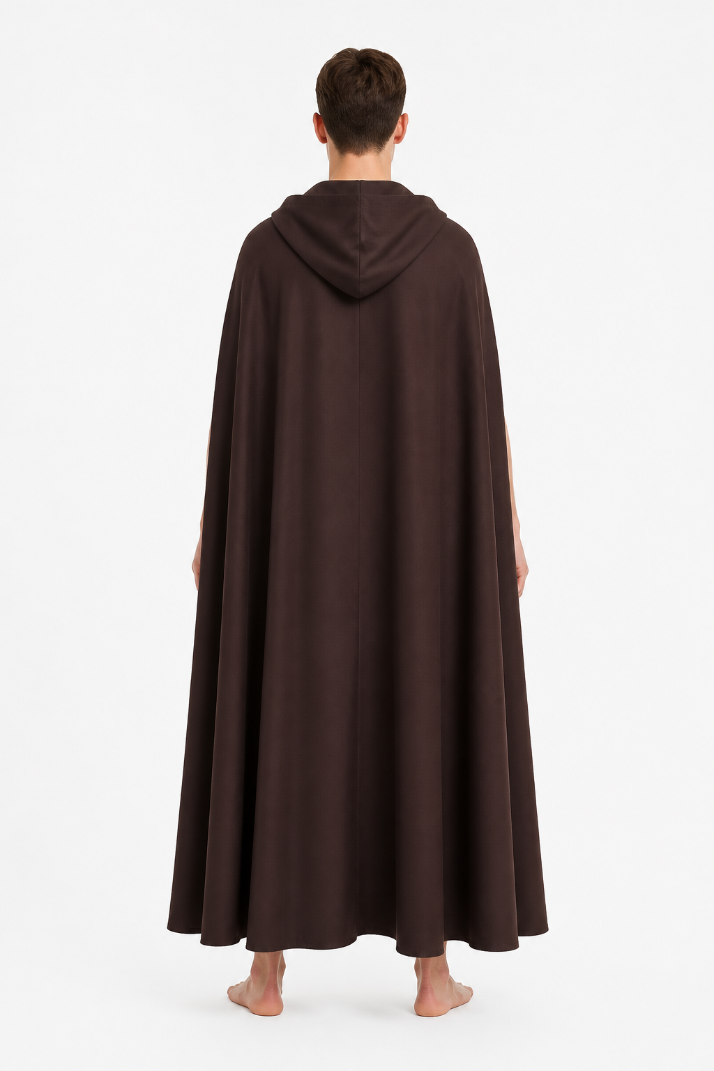 Long Hooded Cloak with Lacing back view