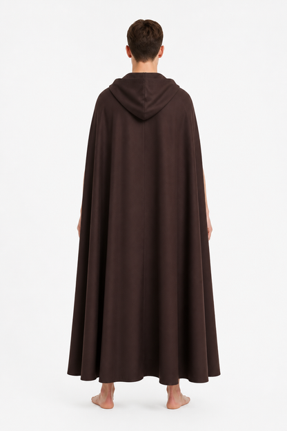 Long Hooded Cloak with Lacing back view