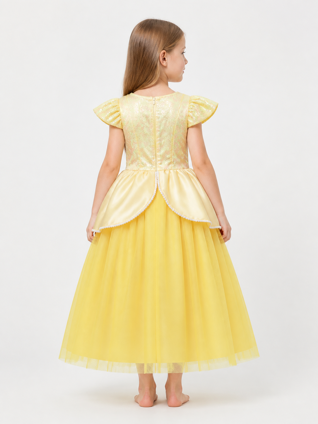 Yellow Princess Costume for Halloween back view