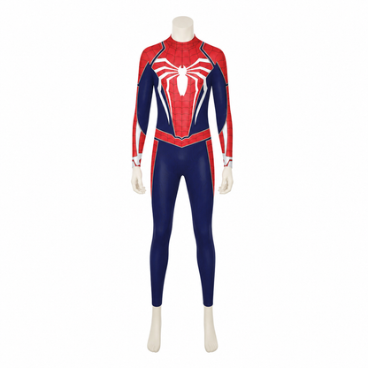 Red and Blue Spider-Man Costume with Web Pattern back view