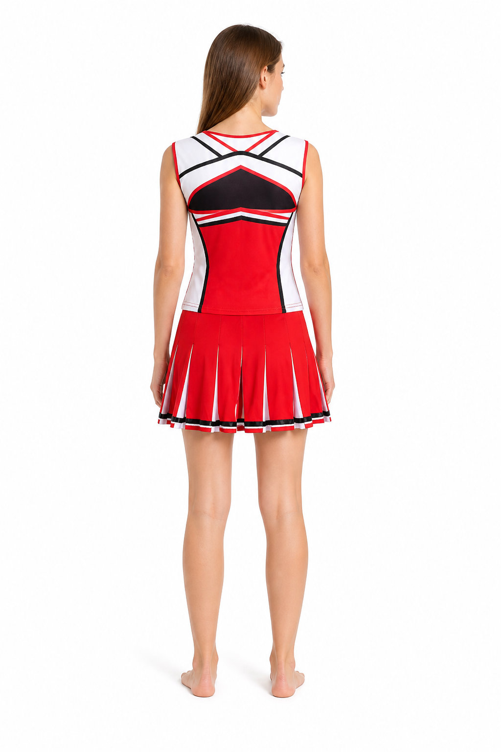 Sleeveless Cheerleading Costume with Letter back view