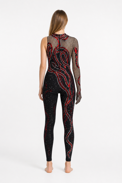 Stage Jumpsuit with Glove Sleeve back view