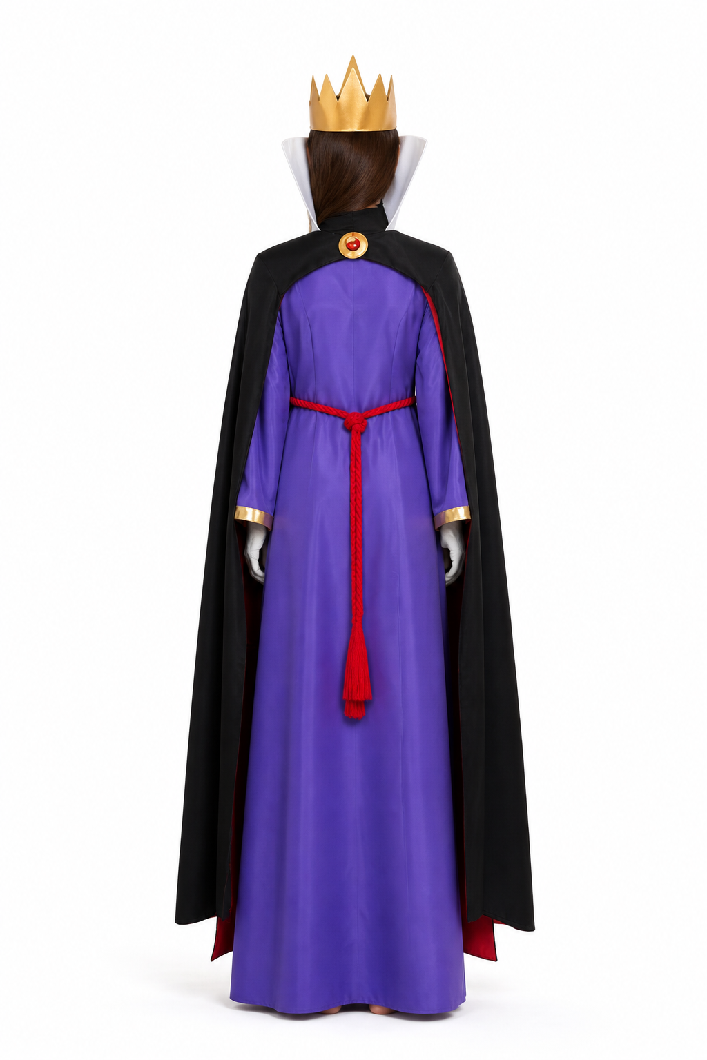 Snow White Evil Queen Costume – Dress, Cape, Crown back view