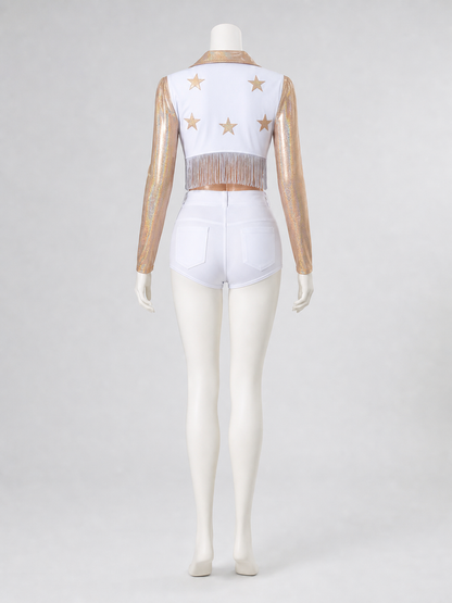 Two-Piece Stage Costume with Gold Stars