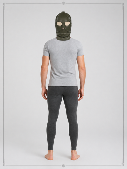 Dark olive carnival mask for Halloween and cosplay
