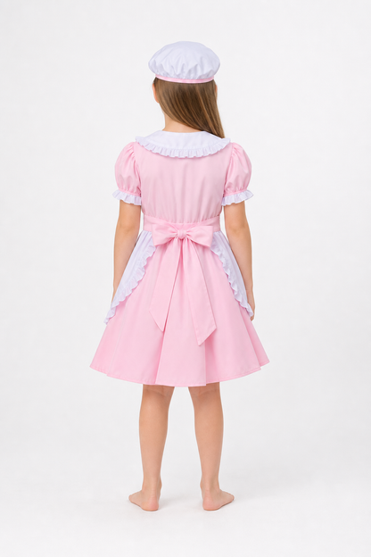 Children’s Lolita-Style Dress with Apron and Full Skirt