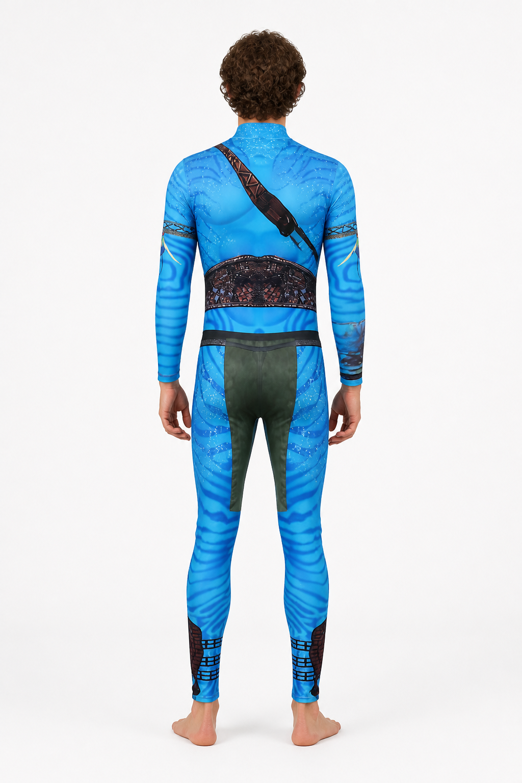 Avatar Cosplay Jumpsuit, Long Sleeves back view