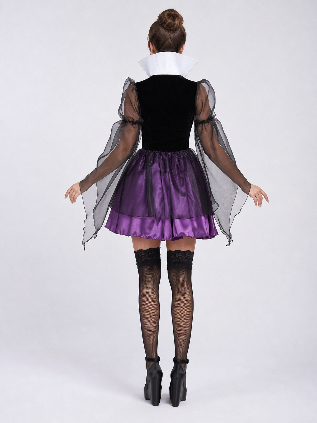 Carnival Costume: Purple Dress with Cape