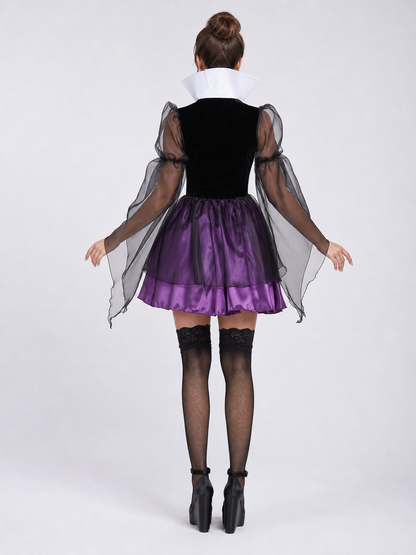 Carnival Costume: Purple Dress with Cape