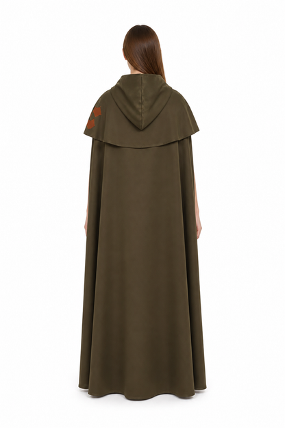 Long Hooded Elf Cloak for Cosplay back view