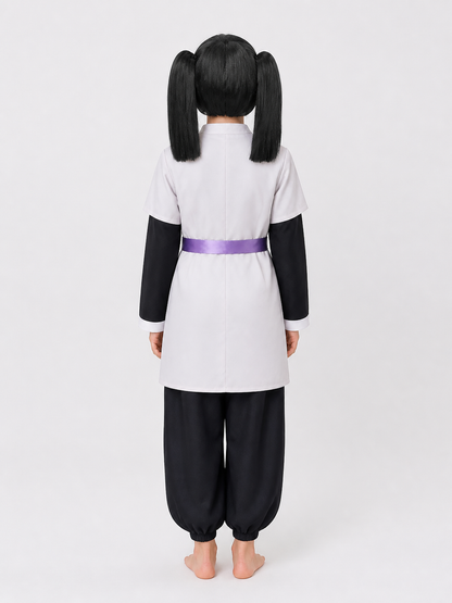 Black Wig with Two High Ponytails for Cosplay back view
