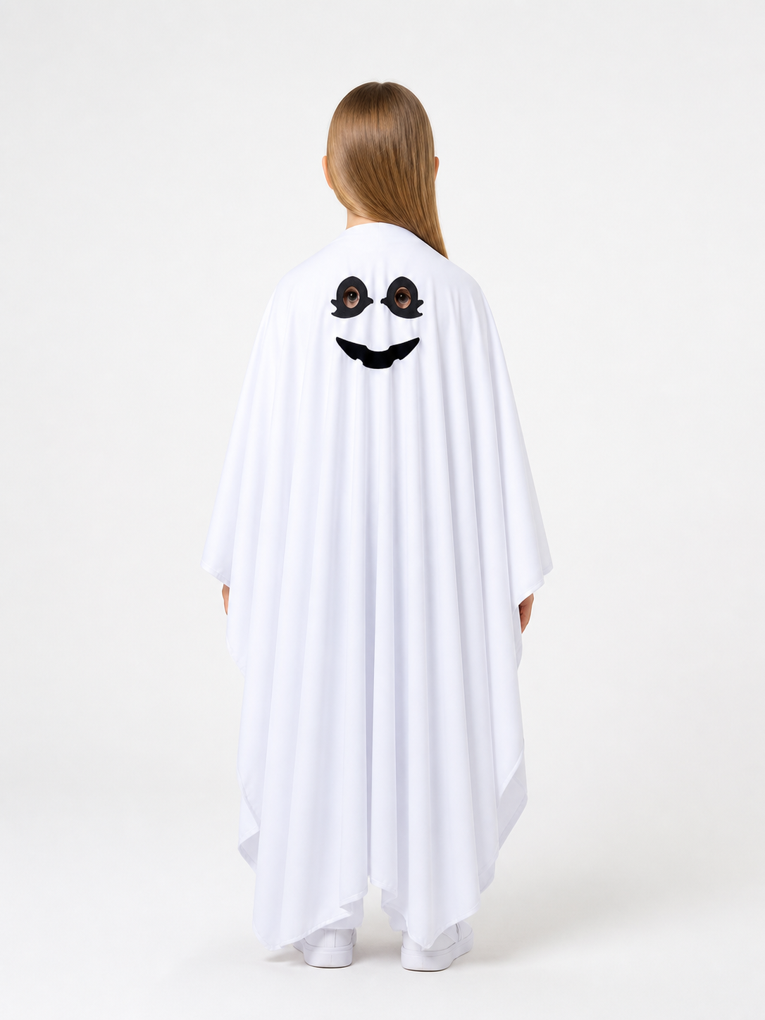 Halloween Ghost Costume with Black Face back view