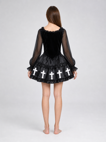 Cosplay Costume: Black Dress and Headpiece
