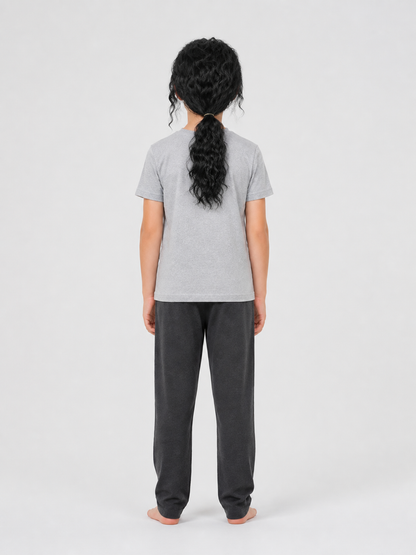 Black Long Curly Cosplay Wig with Low Ponytail back view