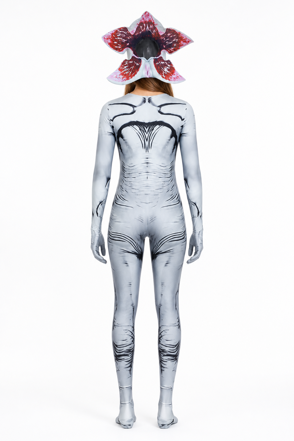 Halloween Monster Jumpsuit with Flower Head back view