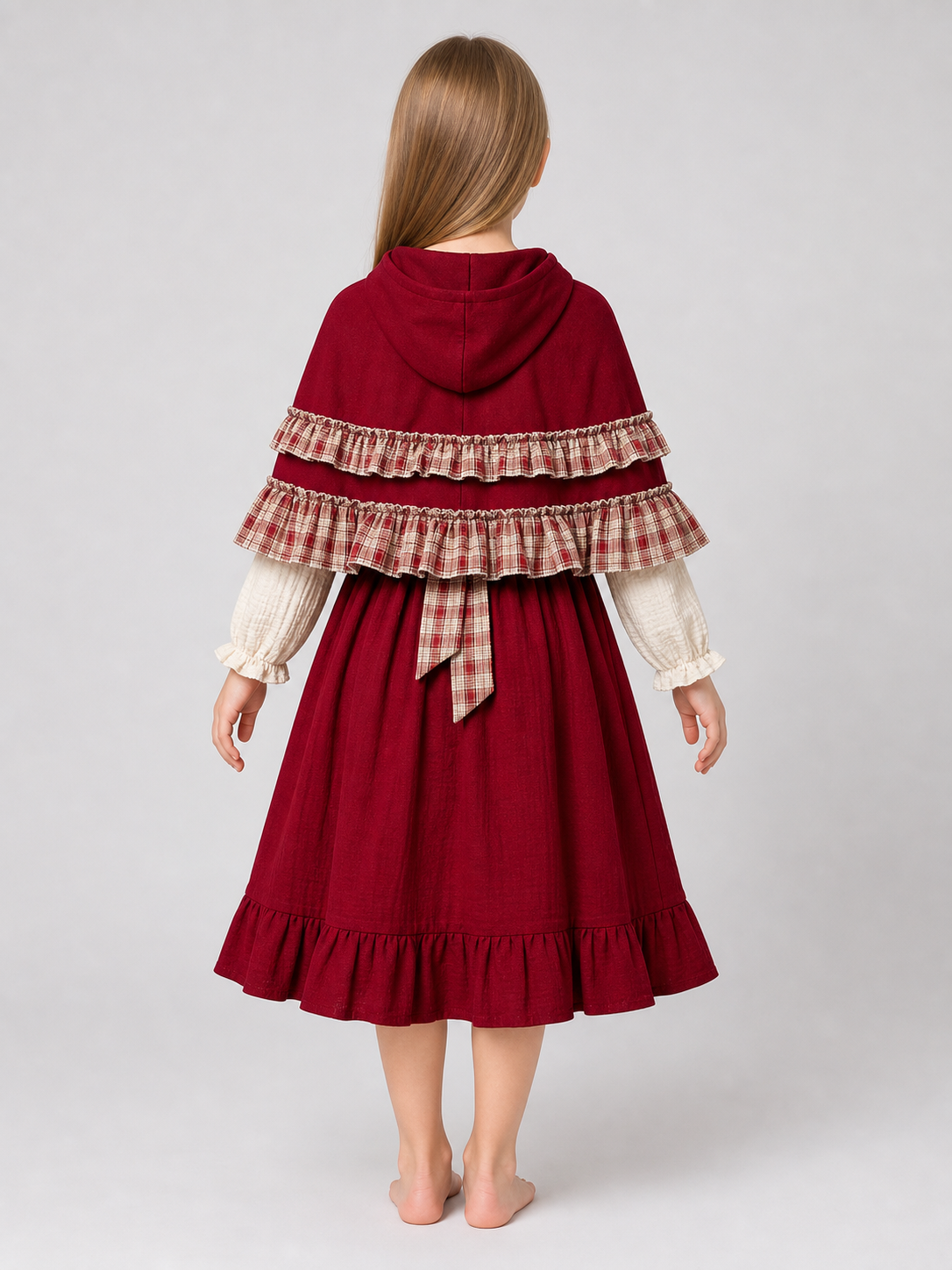 Little Red Riding Hood costume dress with hood