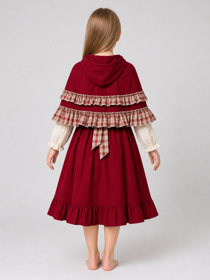 Little Red Riding Hood costume dress with hood