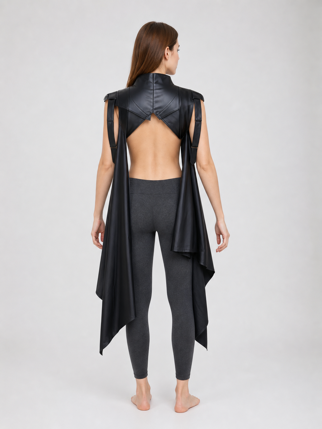 Medieval Hoodless Cloak in Gothic Style
