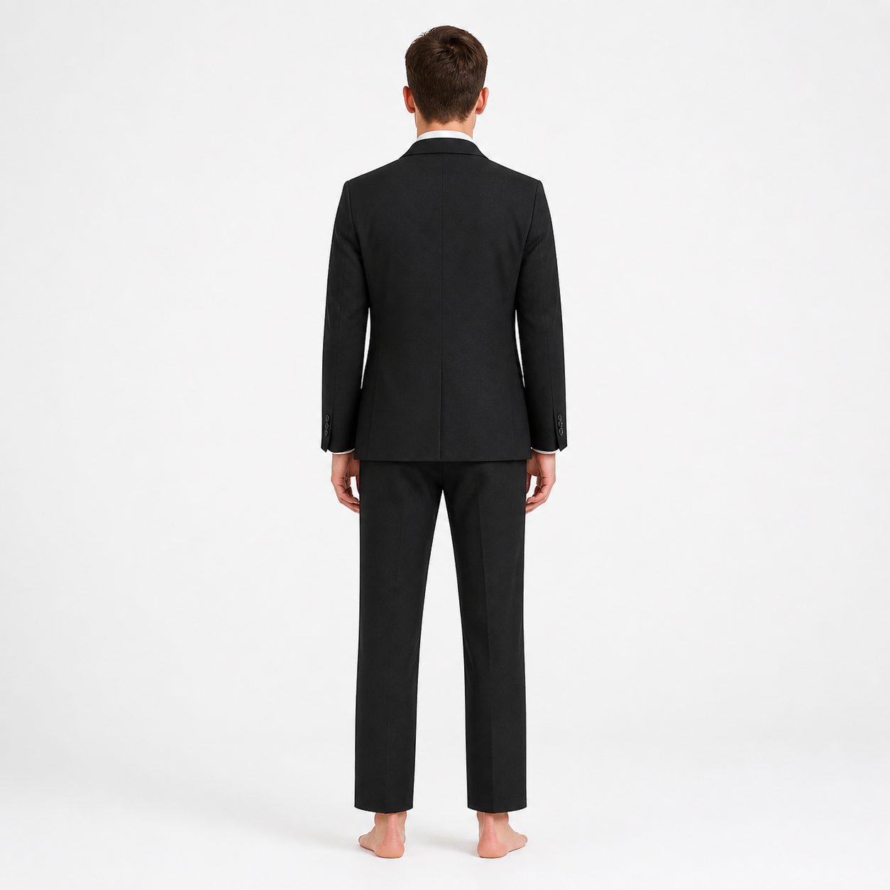 Double-Breasted Suit with Shirt and Tie back view