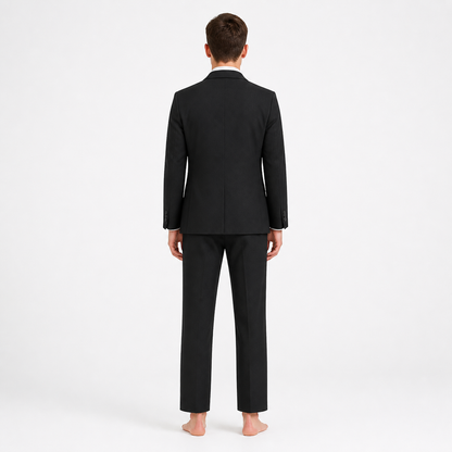 Double-Breasted Suit with Shirt and Tie back view