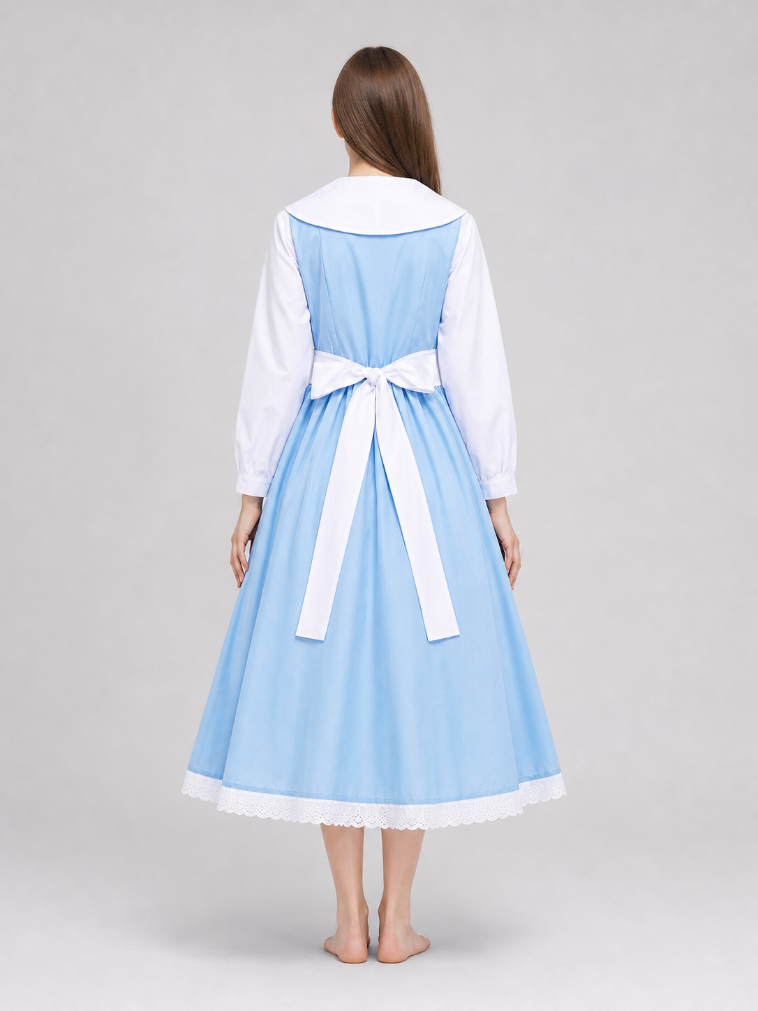 White and Blue Princess Costume Dress