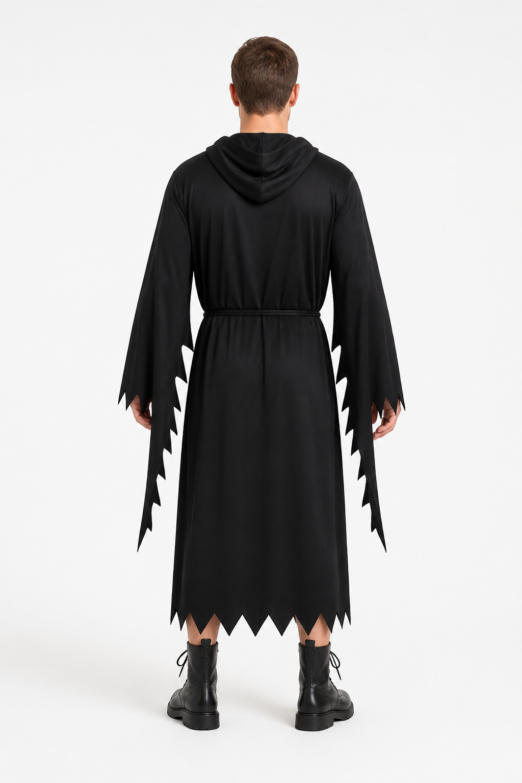 Black Hooded Ghost Costume for Cosplay back view