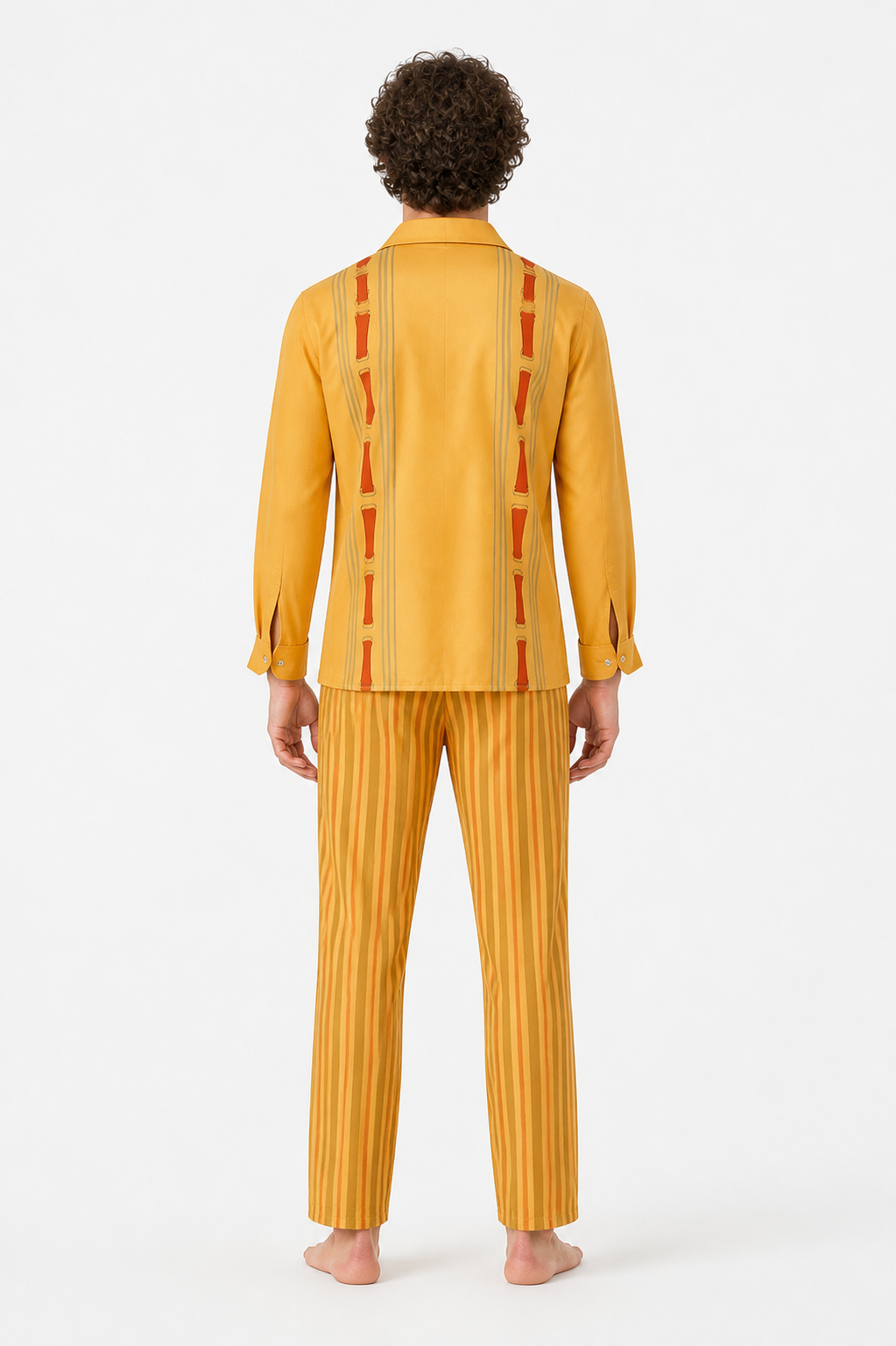 Camilo Bruno Yellow Striped Cosplay Costume back view