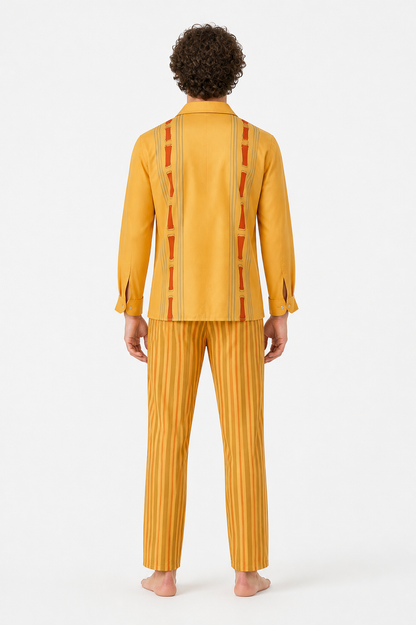 Camilo Bruno Yellow Striped Cosplay Costume back view