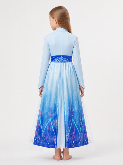 Snow Queen Carnival Costume for Halloween and Cosplay back view