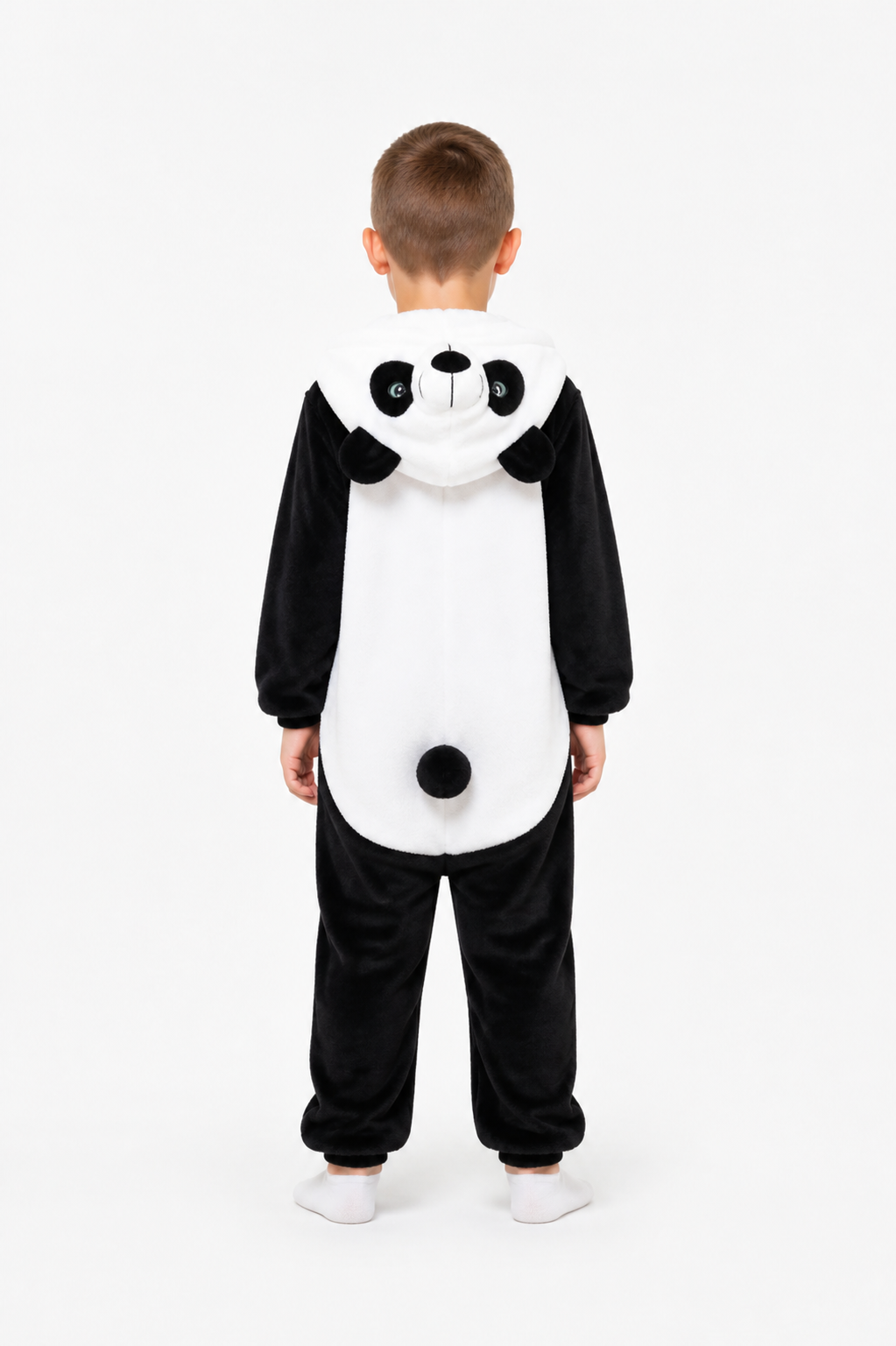 Panda Hooded Zip-Up Pajama Onesie back view