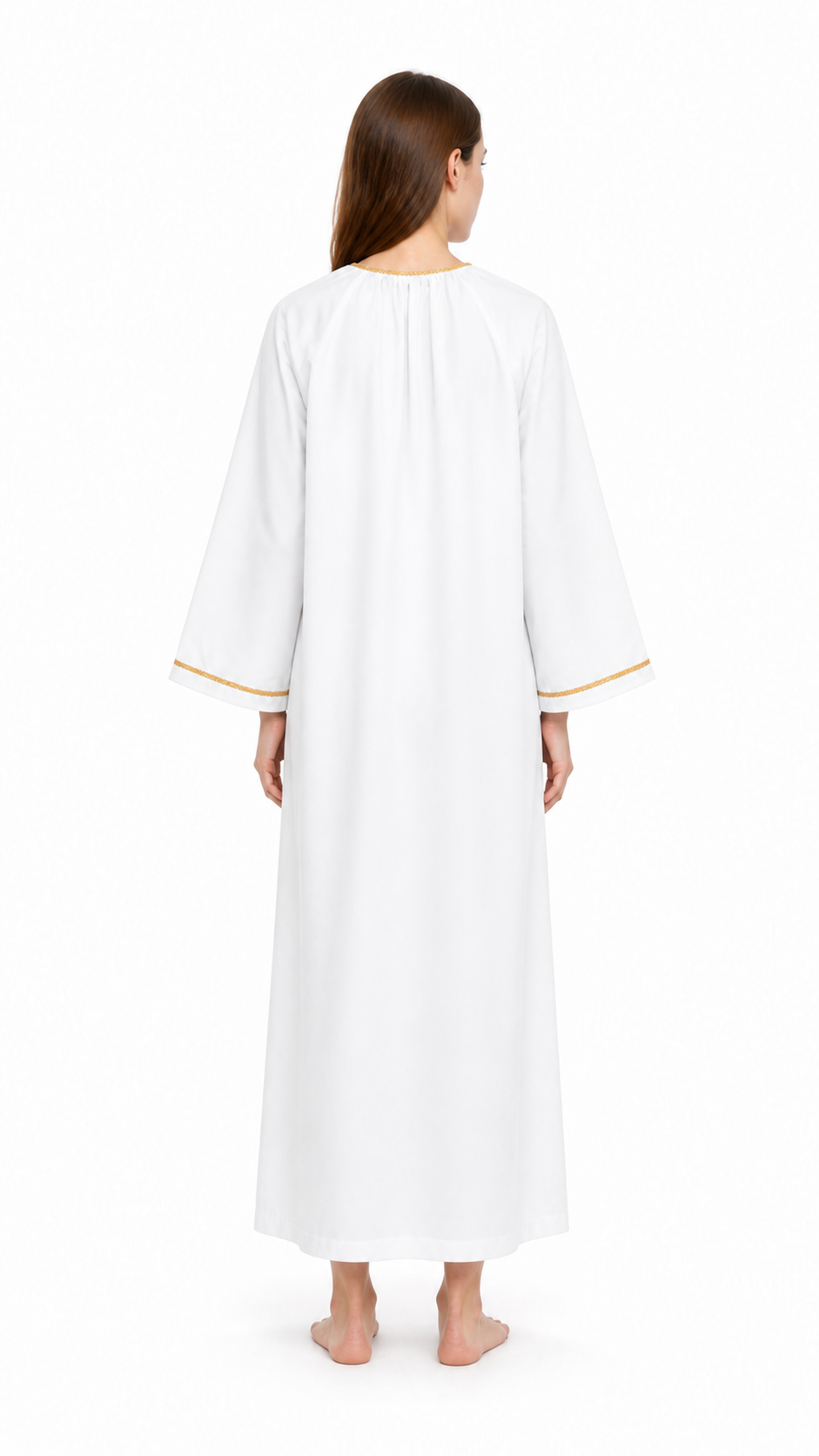 Good Omens Cosplay Robe, White back view