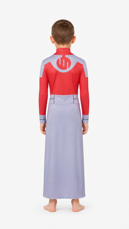 Cosplay Costume with Top and Long Skirt back view