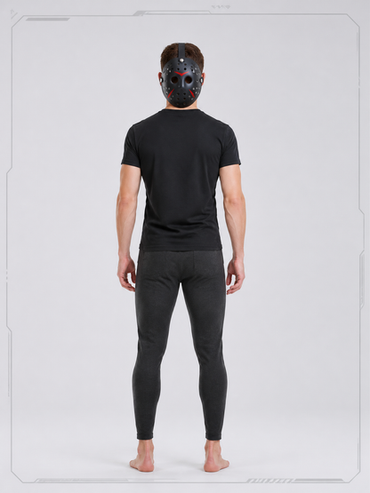 Red and Black Costume Mask for Halloween and Cosplay back view