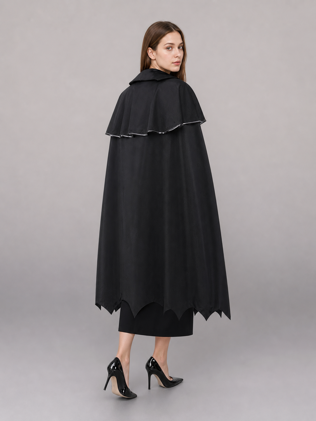 Black Victorian-Style Carnival Cape