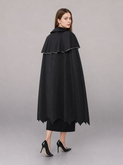 Black Victorian-Style Carnival Cape