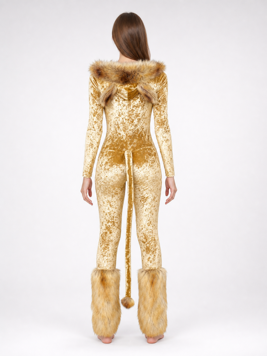Lion cosplay costume with hood and tail