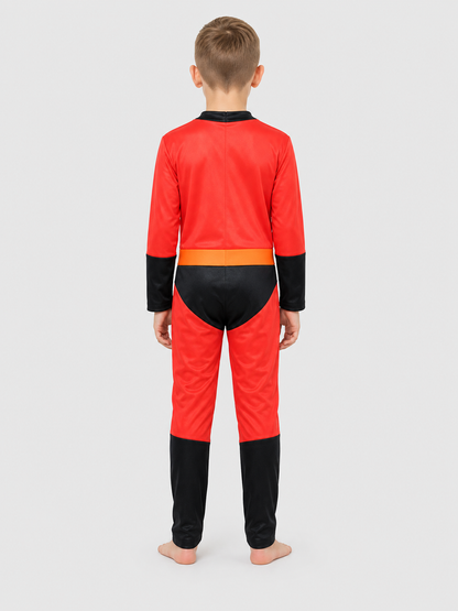 The Incredibles Jumpsuit with Mask, Red and Orange