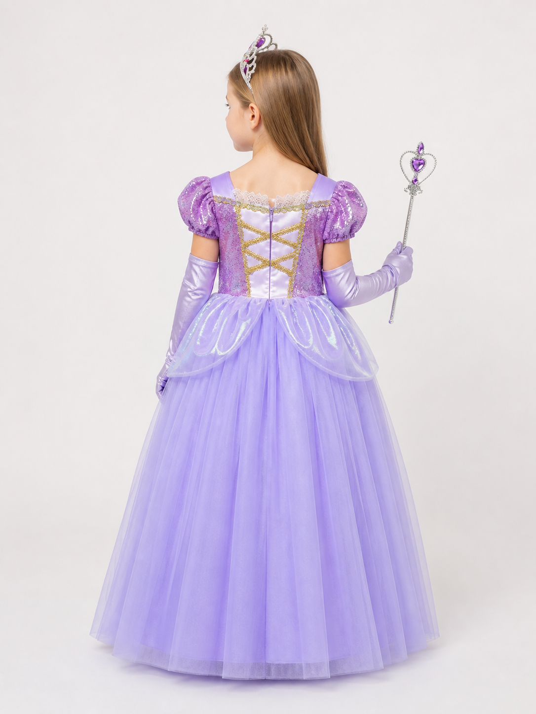 Purple Princess Costume for Halloween back view