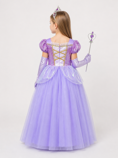Purple Princess Costume for Halloween back view