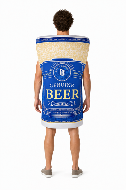 Beer Can Costume with Print for Parties