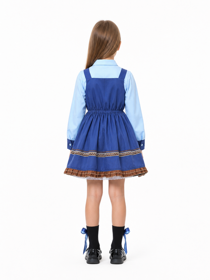 Kids' Judy Costume from Zootopia with Tie and Badge back view