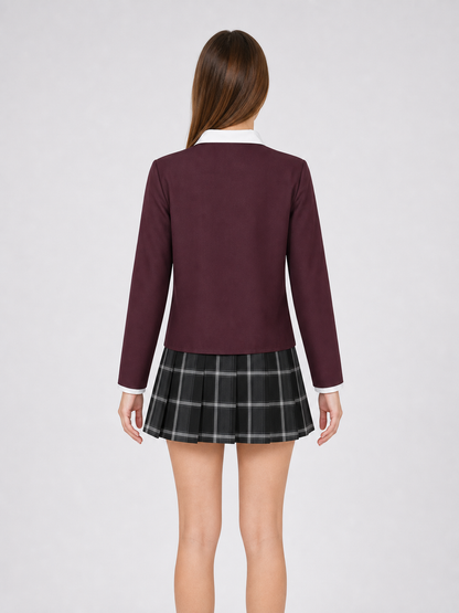 Frank cosplay costume: shirt, cardigan, skirt