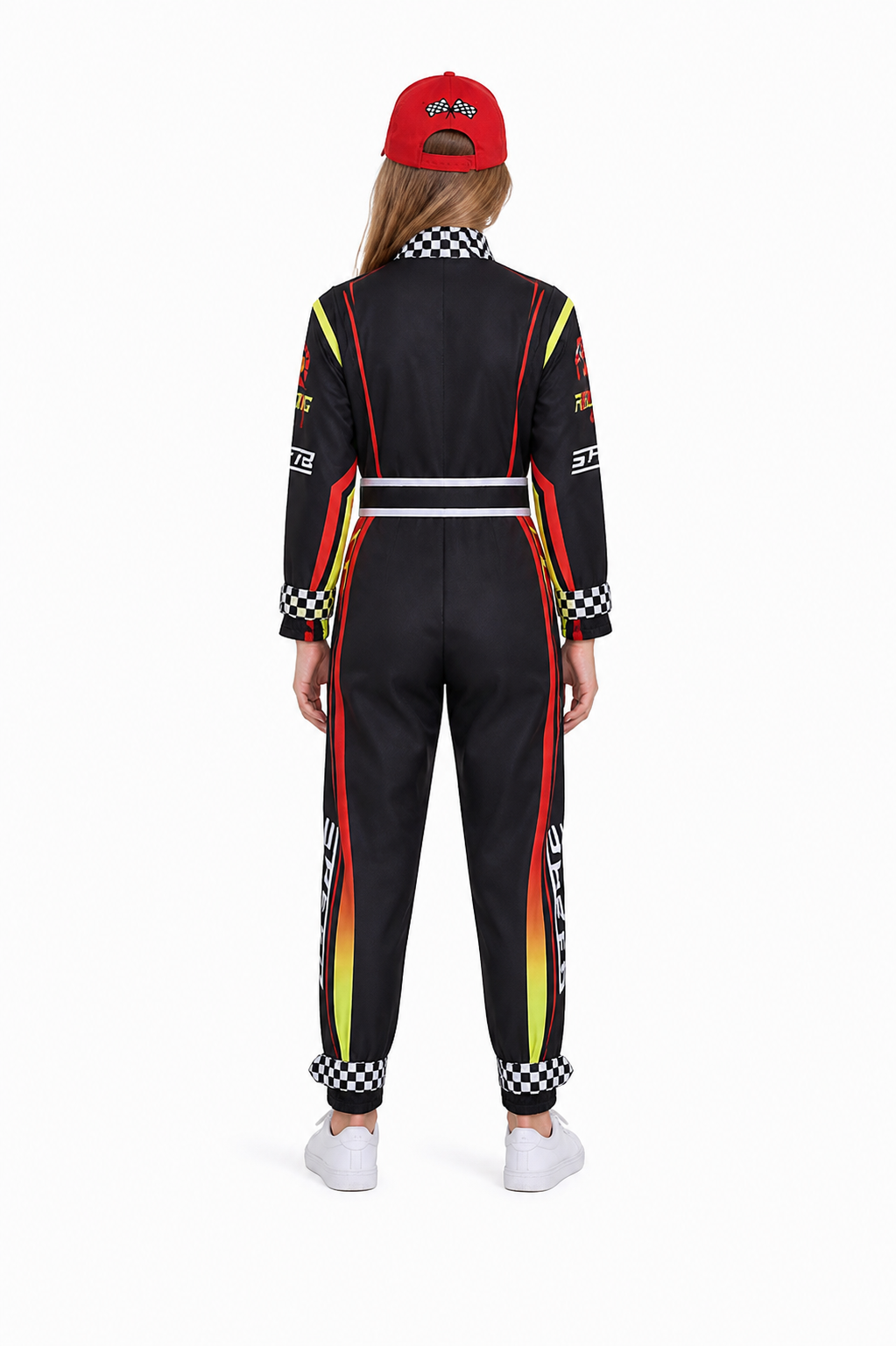 Children's Karting Jumpsuit with Belt and Cap back view