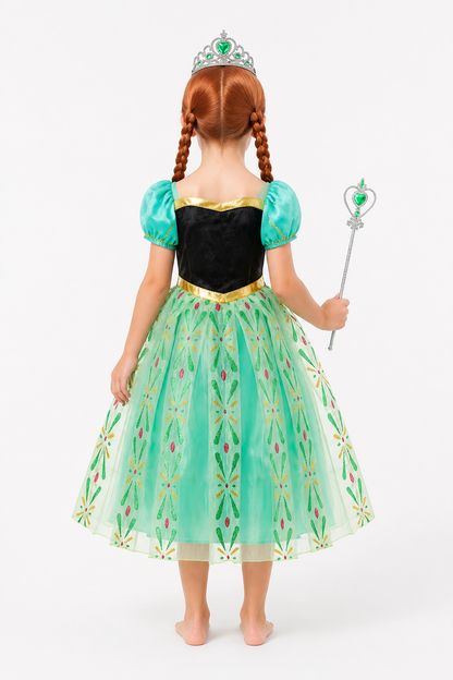 Carnival Costume with Crown and Magic Wand back view