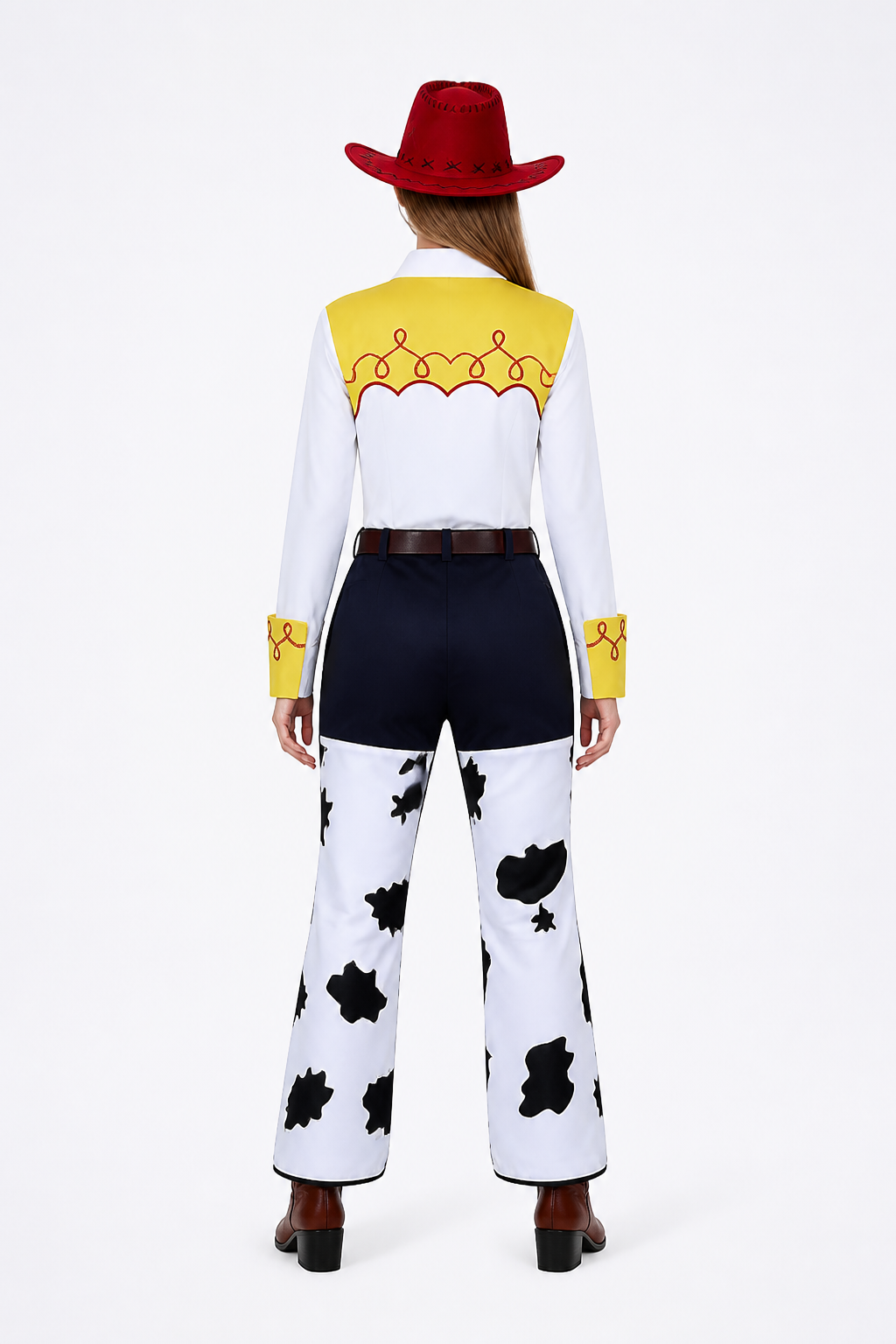 Jessie Cowboy Costume with Hat and Belt back view