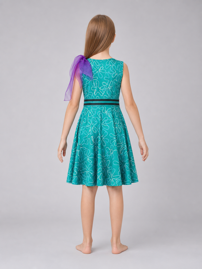 Inside Out 2 Cosplay Dress with Belt and Scarf
